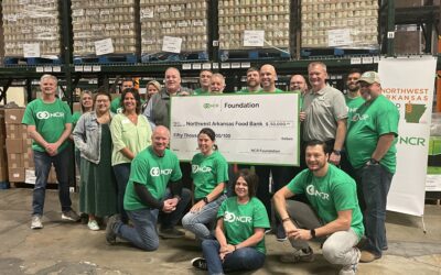 NCR Foundation and the local NCR team donated $50,000 to the NWA Food Bank on May 3