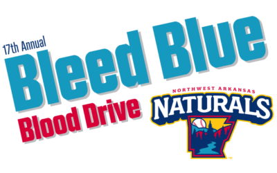 Score Baseball Tickets and Shirt in May and June during the 17th annual Bleed Blue Blood Drive with the Northwest Arkansas Naturals